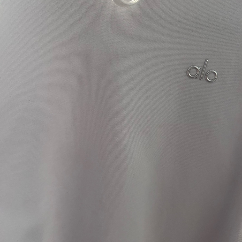 ALO Yoga white Hoodie with Embroidered Logo - Picture 11 of 13